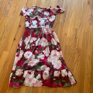 Floral dress off shoulder sleeve